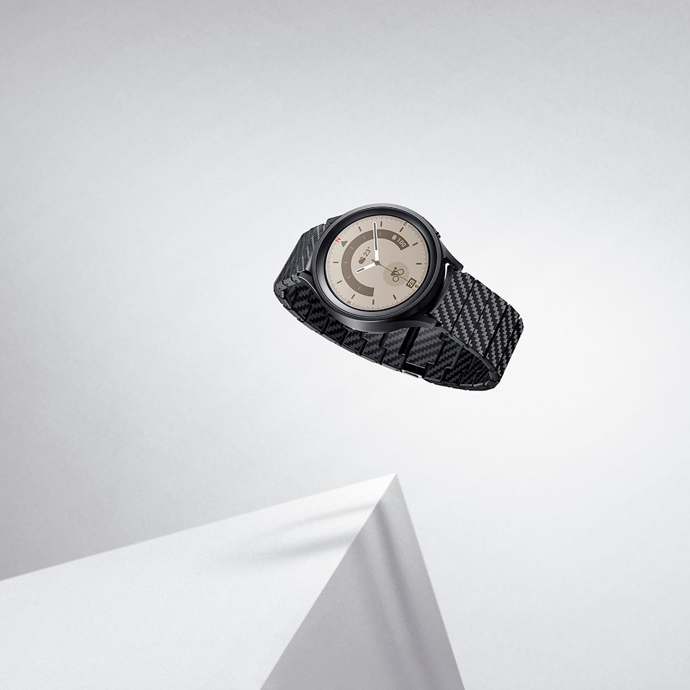 Pitaka Modern Serisi Galaxy Watch 5 40mm Karbon Fiber Black-Grey Twill Kordon Pitaka Modern Serisi Galaxy Watch 5 40mm Karbon Fiber Black-Grey Twill Kordon